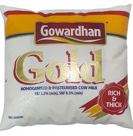 Gowardhan Gold Homogenised & Pasteurised Cow Milk (Rich & Thick)  Pouch  500 millilitre